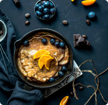 bowl of Porrige and blue berries